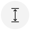 Adjustable height icon