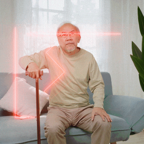 WalkGuard smart cane in action